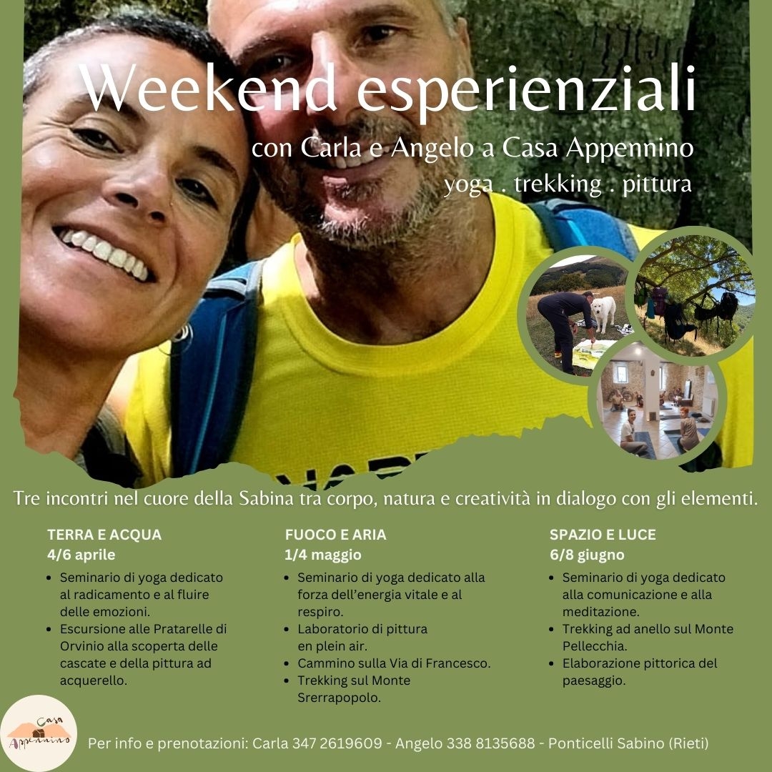 Weekend esperienziali - primavera 2025